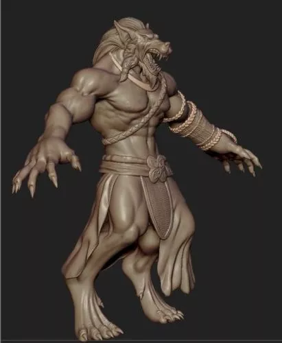 Human Werewolf Character 3d model Human Werewolf Character 3d model
