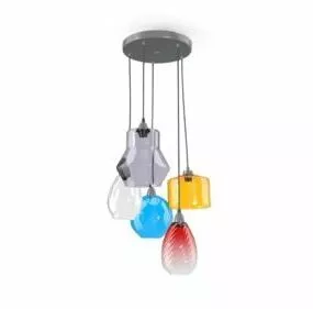 Colorful Cluster Light Ceiling Mount 3d model