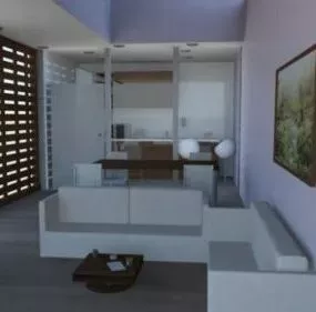 Interior Room Simple Design 3d model