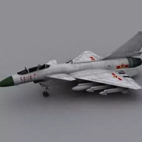 Military J-10 Vigorous Dragon Aircraft 3d model