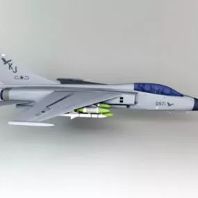 Jh-7 Leopard Fighter Aircraft 3d model
