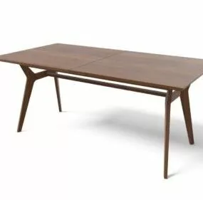 Rectangle Extending Oak Dining Table 3d model