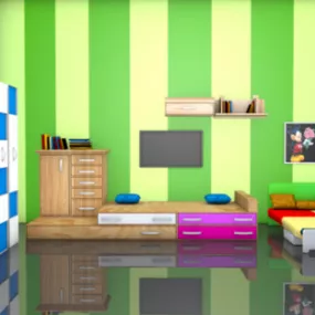 Kids Room Interior 3d model