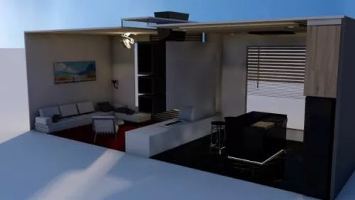 Modern Kitchen Living Room Interior 3d model Modern Kitchen Living Room Interior 3d model