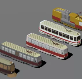 City Train Collection 3d model