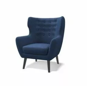 Kubrick Blue Wing Back Armchair 3d model