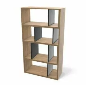 Living Room Extending Shelves Oak 3d model