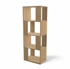 Home Shelving Unit Oak Wood 3d model