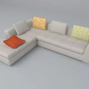 Mẫu thiết kế góc sofa hình chữ L 3d