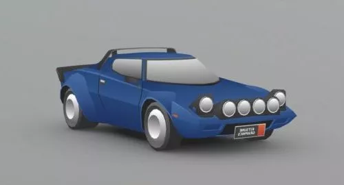 Lancia Game Car 3d model Lancia Game Car 3d model