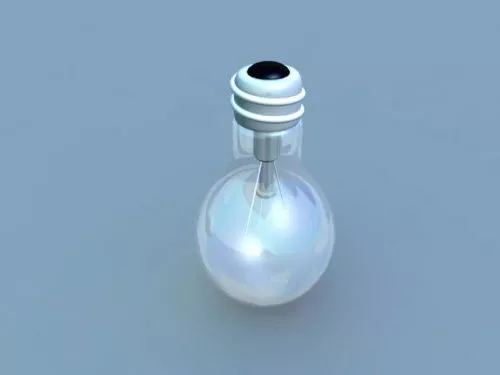 Transparent Light Bulb 3d model