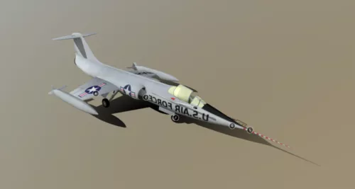Lockheed F104 Starfighter Aircraft 3d model Lockheed F104 Starfighter Aircraft 3d model
