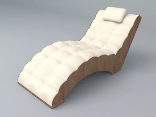 Sunlounger Pool Lounge Chair Metal Frame 3d model