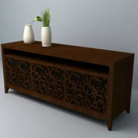 Low Console Cabinet 3d model