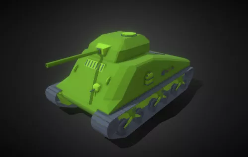 Lowpoly Sherman Tank 3d model Lowpoly Sherman Tank 3d model