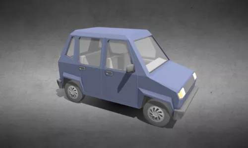 Vintage Lowpoly Small Car 3d model Vintage Lowpoly Small Car 3d model