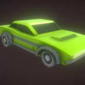Green Lowpoly Car 3d model