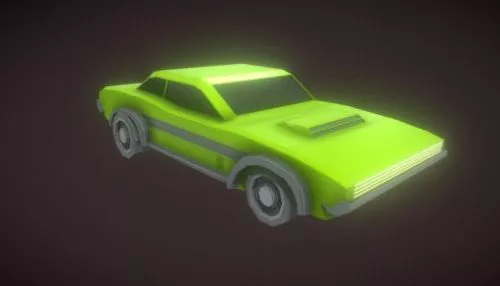 Green Lowpoly Car 3d model Green Lowpoly Car 3d model