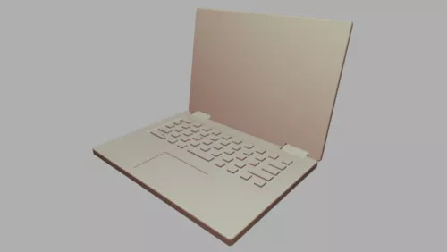 Old Vintage Laptop 3d model