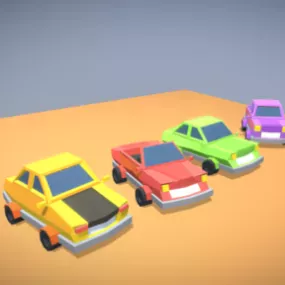 Lowpoly Cars Collection V1 3d model