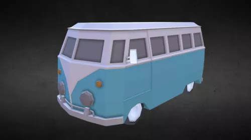Vintage Bus Bedford 3d model