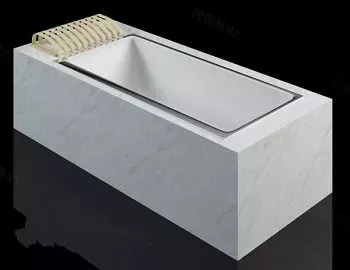 Rectangular Luxury Bathtub 3d model Rectangular Luxury Bathtub 3d model