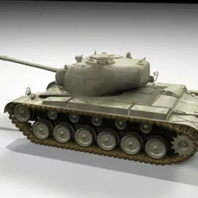 Military M26 Pershing Tank 3d model