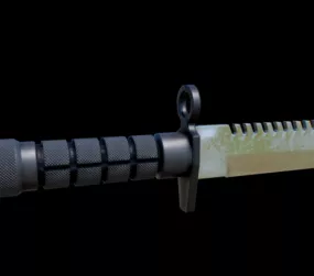Military M9 Bayonet Knife 3d model