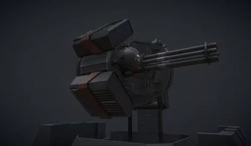 Nariman 40mm Gun Weapon 3d model Nariman 40mm Gun Weapon 3d model