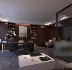 Interior Office Manager Room 3d model