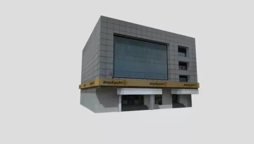 Scifi City Building With Skyscraper 3d model