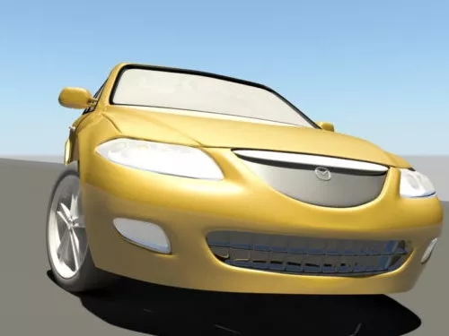 Car Mazda Rx7 Blue 3d model
