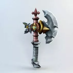 Medieval Axe Gaming Weapon 3d model