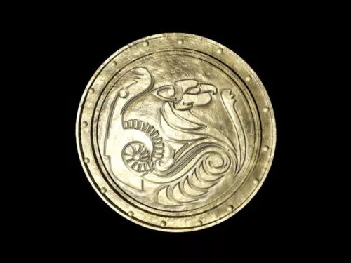 Gold Medieval Lion Shield 3d model Gold Medieval Lion Shield 3d model