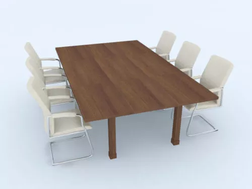 Office Wooden Meeting Table V1 3d model Office Wooden Meeting Table V1 3d model