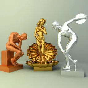 Metal Figure Decoration Collection 3d model