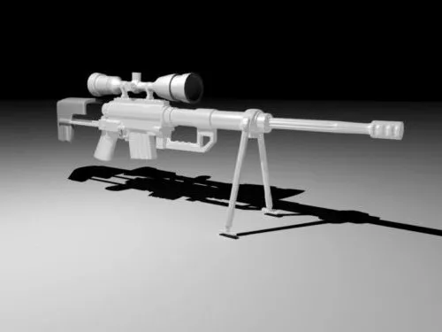 Barrett M82a1 Sniper Gun 3d model