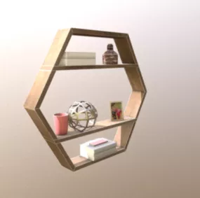 Modern Bookshelf 3d model