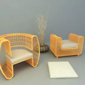 Modern Home Lounge Sofa 3d model