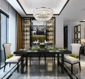 Modern Dinning Room Home Design Interior 3d model