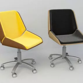 Modern Office Chair Wheels Stye 3d model