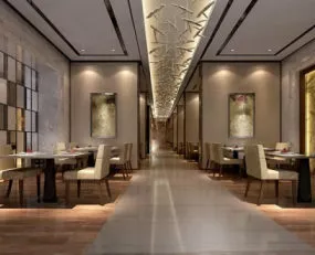 Modern Stylish Restaurant Interior 3d model