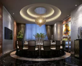 Modern Restaurants Space Interior 3d model