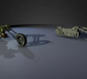 Motorcycle Chopper Design 3d model
