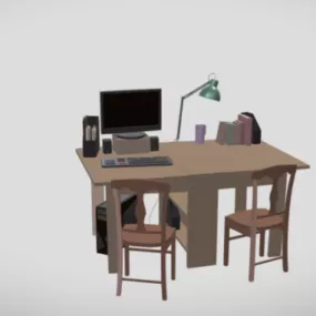Home Workplace Design 3d model