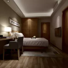 Naive Modern Bedroom Interior 3d model