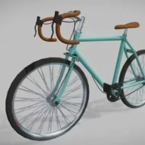 Cyan Mountain Bicycle 3d model