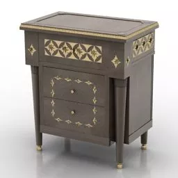 Antique Nightstand Yuri 3d model