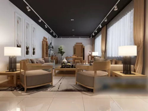 Office Resting Space Interior Scene 3d model Office Resting Space Interior Scene 3d model