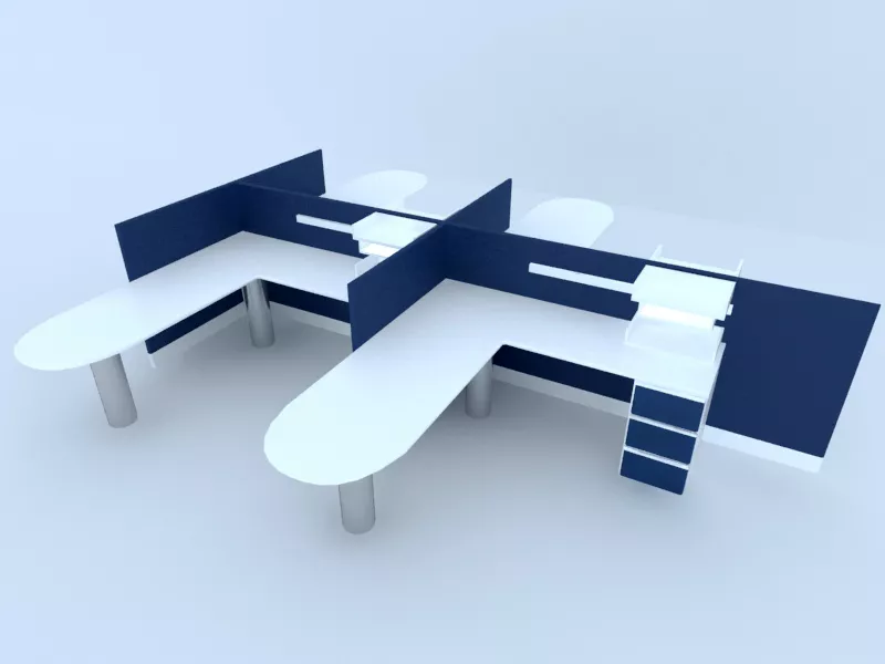 Office Customer Table Chair Set 3d model Office Customer Table Chair Set 3d model